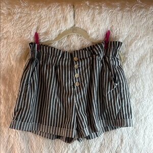 Kori Gray High Waist Shorts with Elastic Waistband